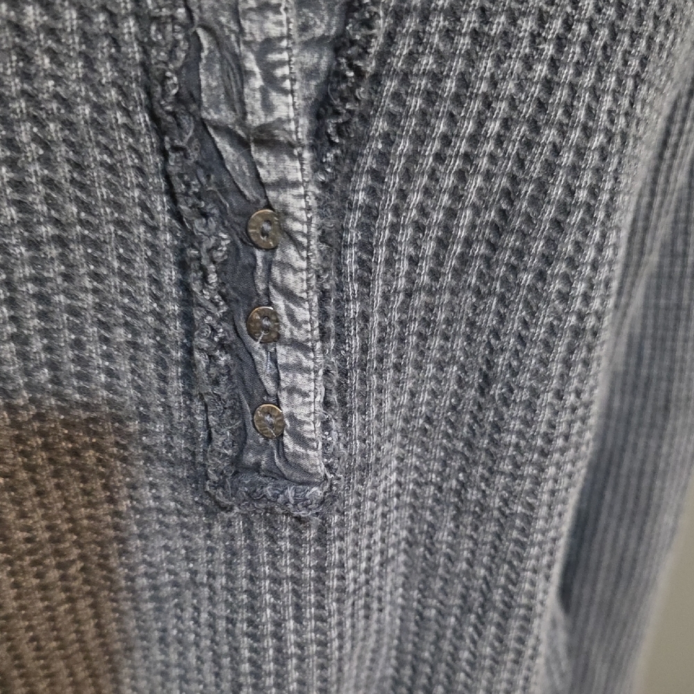 Free People One Colt Thermal Blue Sz S - Picture 5 of 10